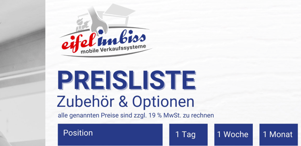 Preisliste